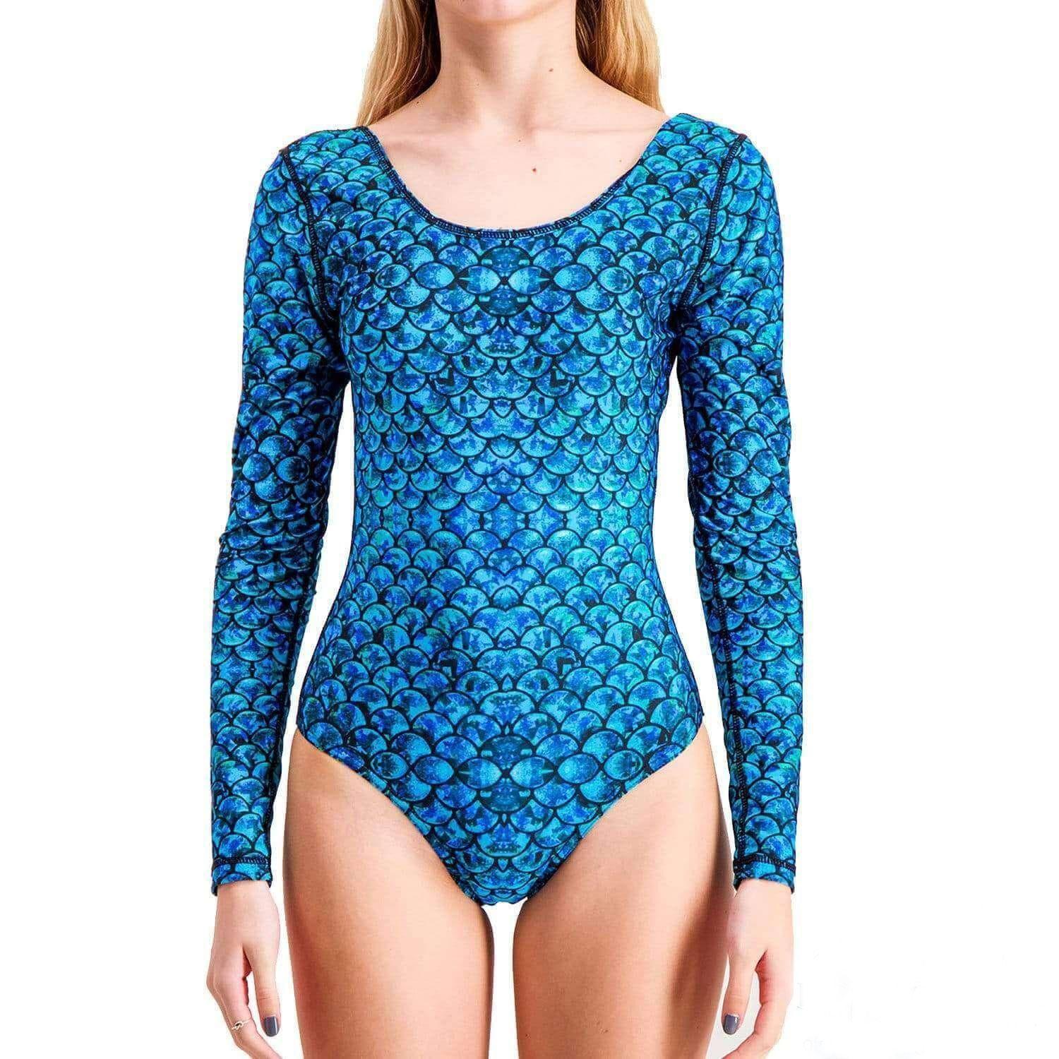 I Am Water one piece long sleeved swimsuit - Spiritgirl Activewear